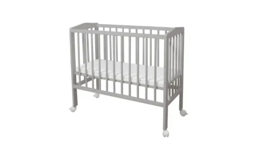 Łóżeczko dostawne 2w1 z materacem Szare