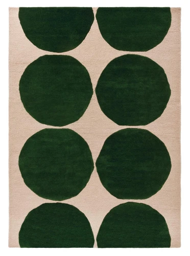 Dywan dziecięcy z wełny Marimekko Isot Kivet Green - butelkowa zieleń