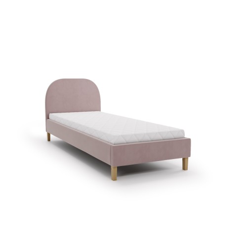 Tapicerowane łóżko młodzieżowe Moony Magic antyczny róż