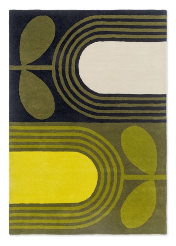 Zielony dywan w kwiaty Orla Kiely Striped Tulip Seagrass