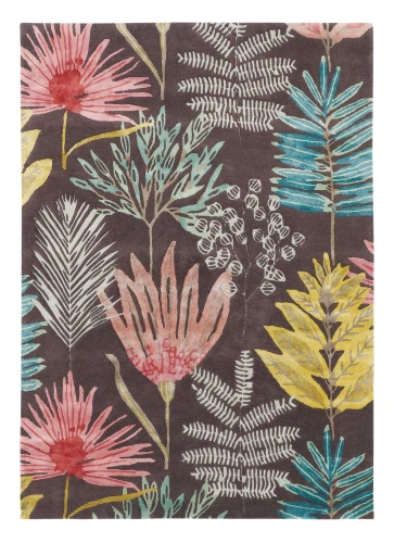 Fioletowy dywan z motywem roślinnym Harlequin Yasuni Cerise