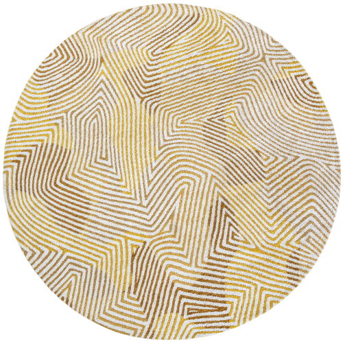 Nowoczesny okrągły dywan Louis De Poortere Coral Yellow Hippy Round