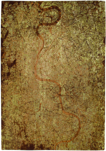 Nowoczesny dywan Louis De Poortere Cities London Green Meadows - miasto Londyn