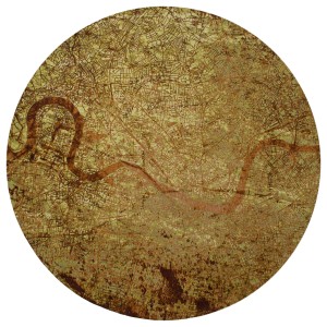 Okrągły dywan Louis De Poortere Cities London Green Meadows Round - miasto Londyn