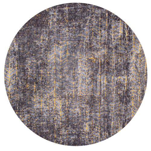 Okrągły czarno-złoty dywan Louis De Poortere Jacobs Ladder Broadway Glitter Round