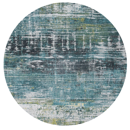 Okrągły zielony dywan Louis De Poortere Streaks Glen Cove Round