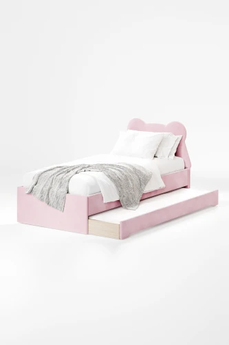 łóżko z wysuwaną szufladą double bed teddy mis rozowe.jpg