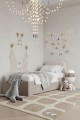 łóżko z wysuwaną szufladą double bed trapez bezowe aranzacja pokoj dzieciecy.jpg
