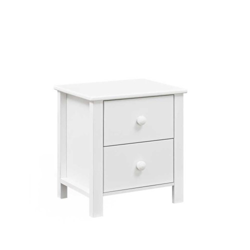 Inmondo Collet Stolik nocny z szufladami biały