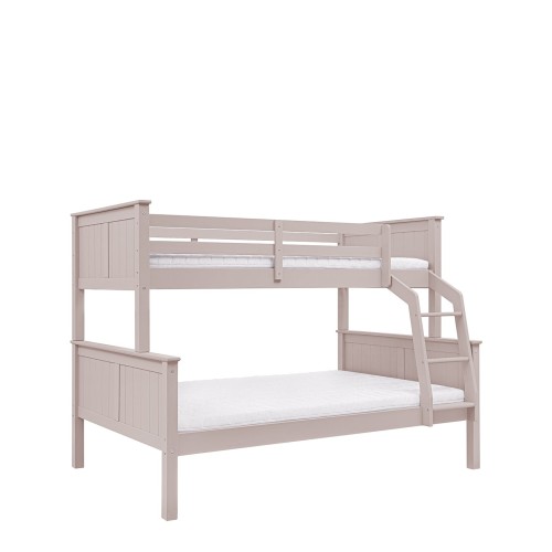 Frezowane łóżko piętrowe Collet 120 cm Trio pastelowy różowy