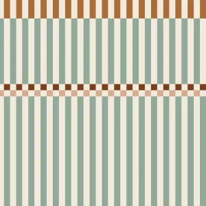 Tapeta Stripes Happy Green and Cherry Zielona Wiśnia