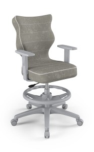 Entelo Ergonomiczne krzesło biurkowe dla dzieci Duo szare szara podstawa