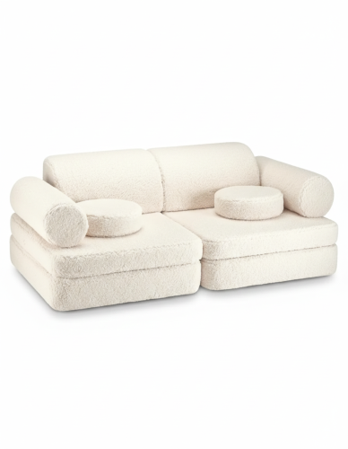 Wigiwama Dziecięca kanapa modułowa Cream White