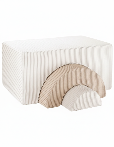 Wigiwama Piankowa pufa modułowa Rainbow Marshmallow - zestaw klocków dla dzieci