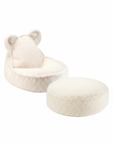 Wigiwama Dziecięcy zestaw wypoczynkowy Bear Cream White