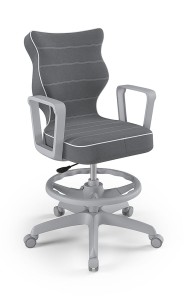 Entelo Ergonomiczne krzesło biurkowe dla dzieci Norm szare szara podstawa