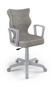Entelo Ergonomiczne krzesło biurkowe dla dzieci Norm szare szara podstawa