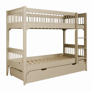 Inmondo Łóżko piętrowe Carmela 90x200cm – 100% drewno szałwia