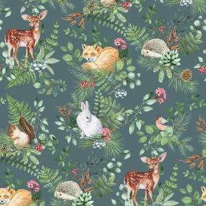 Tapeta Woodland - zielona