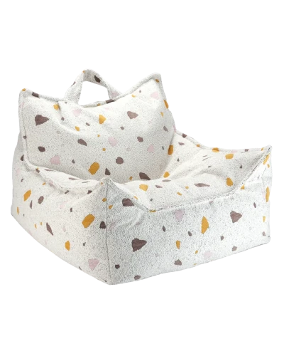 Pufa dziecięca Terrazzo Marble
